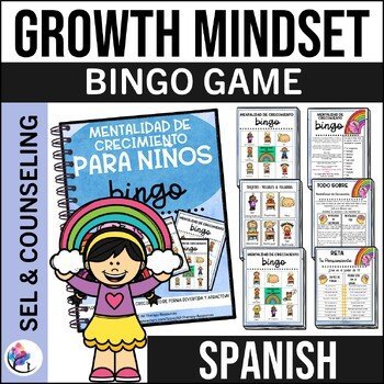 GROWTH MINDSET BINGO Game - Growth and Fixed Mindset - SPANISH VERSION