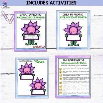 GROWTH MINDSET Positive Affirmations Love Bee Craft Activity - SPANISH VERSION - Image 4
