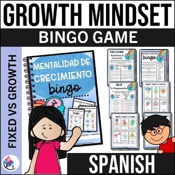 GROWTH MINDSET BINGO Game - Growth and Fixed Mindset - SPANISH VERSION