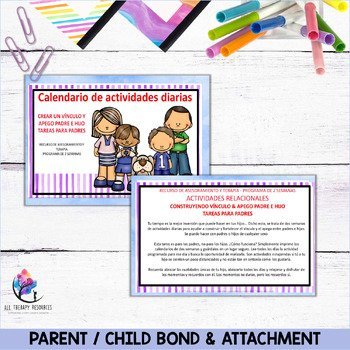 PARENT / CHILD BOND & ATTACHMENT Homework - 2 week program - SPANISH VERSION - Image 2
