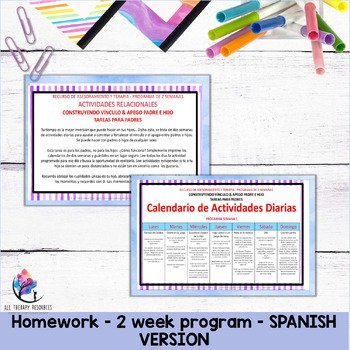PARENT / CHILD BOND & ATTACHMENT Homework - 2 week program - SPANISH VERSION - Image 4
