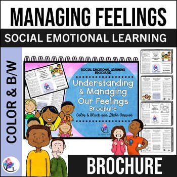 FEELINGS & EMOTIONS Counseling Brochure for Kids - SEL School Counselor Resource