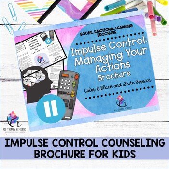 IMPULSE CONTROL Counseling Brochure for Kids - SEL School Counselor Resource - Image 2
