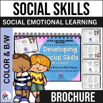 SOCIAL SKILLS Counseling Brochure for Kids - SEL School Counselor Resource