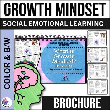 GROWTH MINDSET Counseling Brochure for Kids - SEL School Counselor Resource