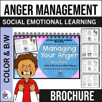 ANGER MANAGEMENT Counseling Brochure for Kids - SEL School Counselor Resource
