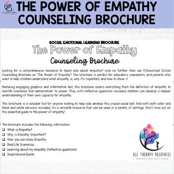 EMPATHY Counseling Brochure for Kids - SEL School Counselor Resource - Image 3