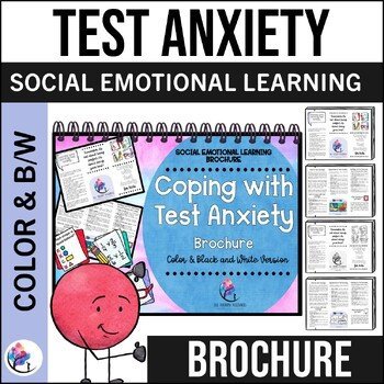 TEST ANXIETY Counseling Brochure for Kids - SEL School Counselor Resource