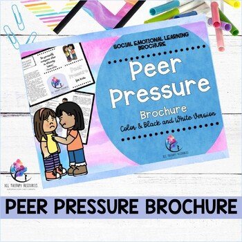 PEER PRESSURE BROCHURE - School Counselor Counseling Resource - Image 2
