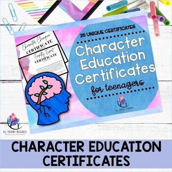 CHARACTER EDUCATION CERTIFICATES - Counseling Certificates for Teenagers - Image 2