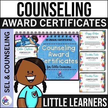 COUNSELING AWARD CERTIFICATES for children - Promote Positive Behavior
