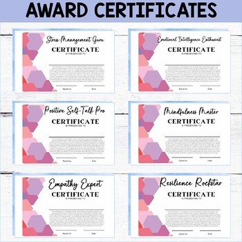COUNSELING AWARD CERTIFICATES for Teenagers - Promote Positive Behavior - Image 4