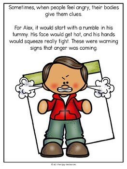 ANGER MANAGEMENT WORKSHEETS Stress Management Social Story Counseling Resource - Image 3