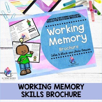 WORKING MEMORY SKILLS BROCHURE - Executive Functioning Skills School Counseling - Image 2