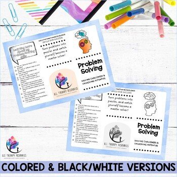 PROBLEM SOLVING SKILLS BROCHURE - Executive Functioning Skills for Success - Image 4