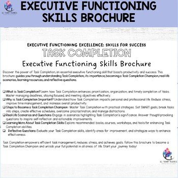 TASK COMPLETION Brochure for Study Skills - Executive Functioning Skills - Image 3