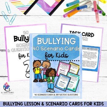 ANTI BULLYING ACTIVITY Lesson & Scenario Cards for Kids I Counseling Lesson - Image 2