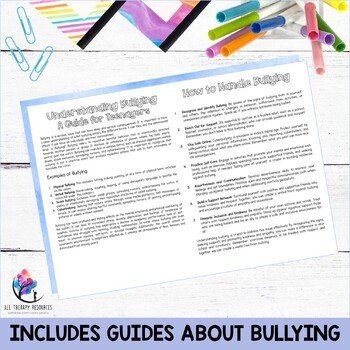 BULLYING Lesson & Scenario Cards for Teenagers I Counseling Activities & Lesson - Image 4