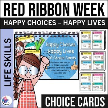RED RIBBON WEEK Activities: Healthy Choices, Healthy Lives Cards
