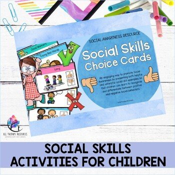 SOCIAL SKILLS Activities for Children - Choice Cards for Kids - Social Awareness - Image 2