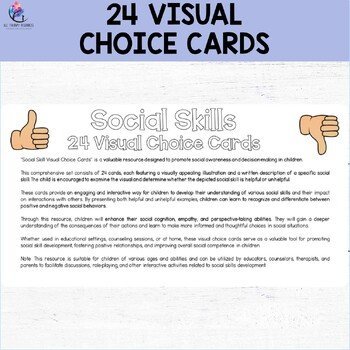 SOCIAL SKILLS Activities for Children - Choice Cards for Kids - Social Awareness - Image 3