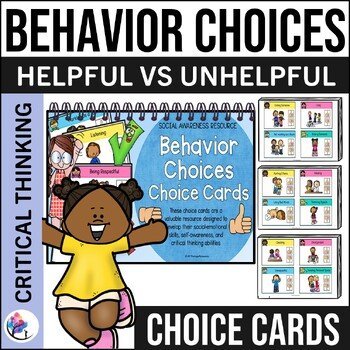 BEHAVIOR MANAGEMENT Reflection Choices Choice Cards Activity for Kids
