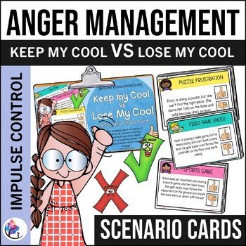 ANGER MANAGEMENT WORKSHEETS Scenario Choice Cards - Impulse Control Activities