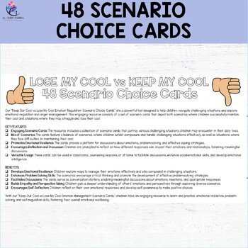 ANGER MANAGEMENT WORKSHEETS Scenario Choice Cards - Impulse Control Activities - Image 3