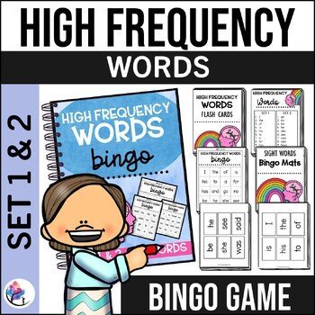 BINGO GAME - High Frequency Words - Sight Words - SET 1 & 2 (20 Words)