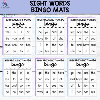 BINGO GAME - High Frequency Words - Sight Words - SET 1 & 2 (20 Words) - Image 3
